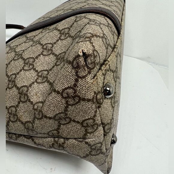 GUCCI GG Supreme Tote Bag PVC Beige - Picture 6 of 15